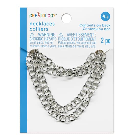 12 Packs: 2 ct. (24 total) Silver Necklaces by Creatology™